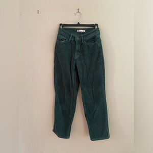 Small womens green corduroy jeans
